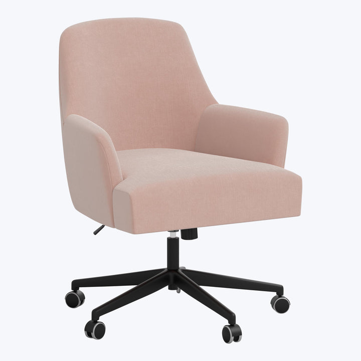 Annie's Office Chair Performance Velvet Pink Champagne