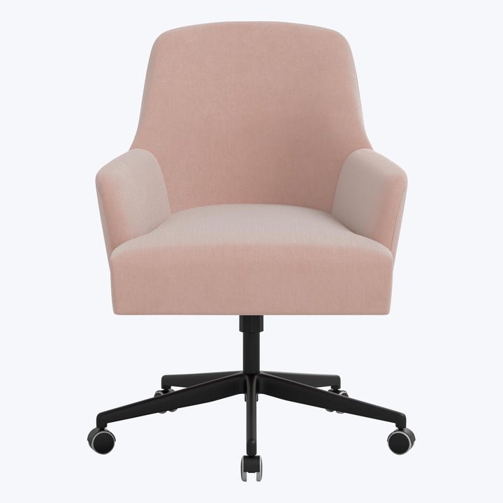 Annie's Office Chair Performance Velvet Pink Champagne