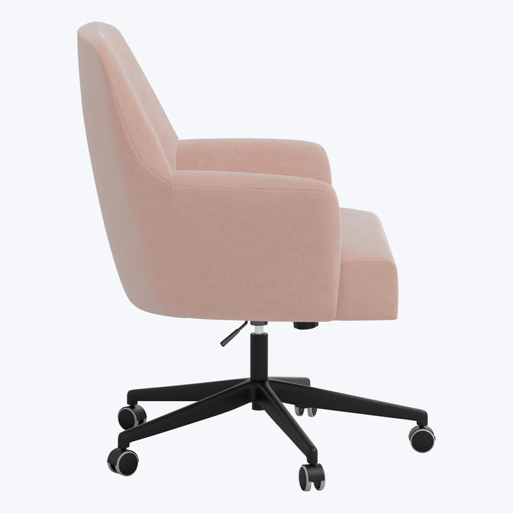 Annie's Office Chair Performance Velvet Pink Champagne