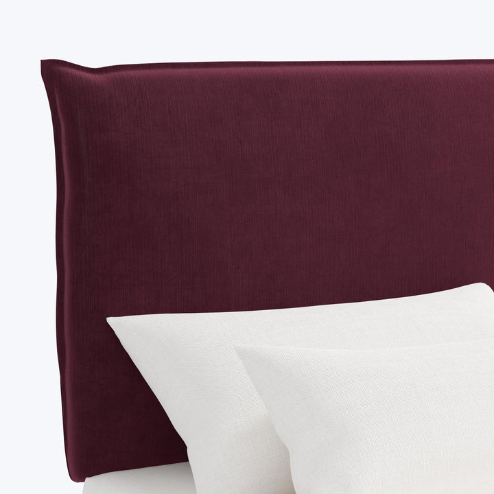 Willow Headboard Twin / Performance Velvet Raisin