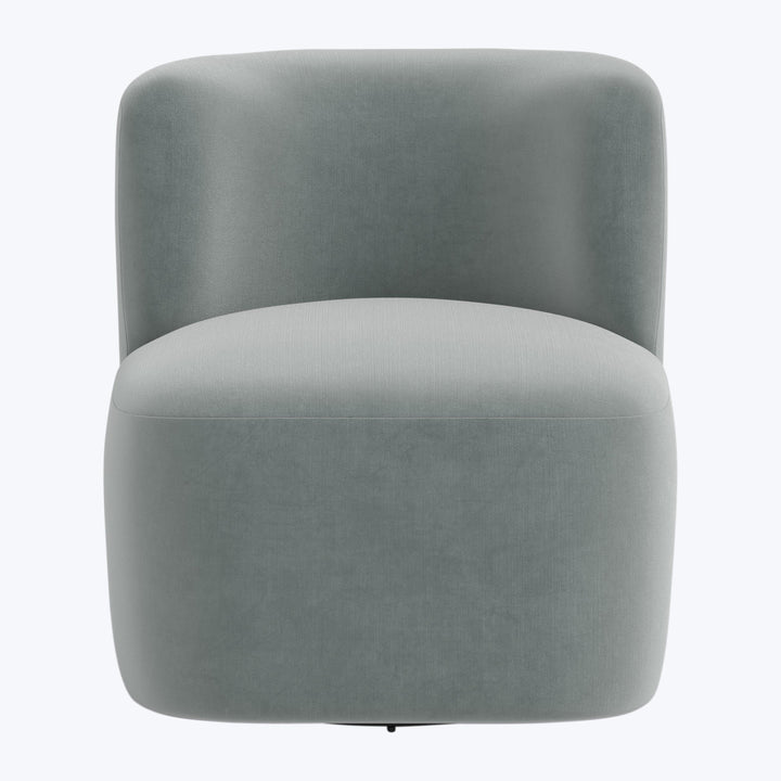 Nia Swivel Chair Performance Velvet Lichen