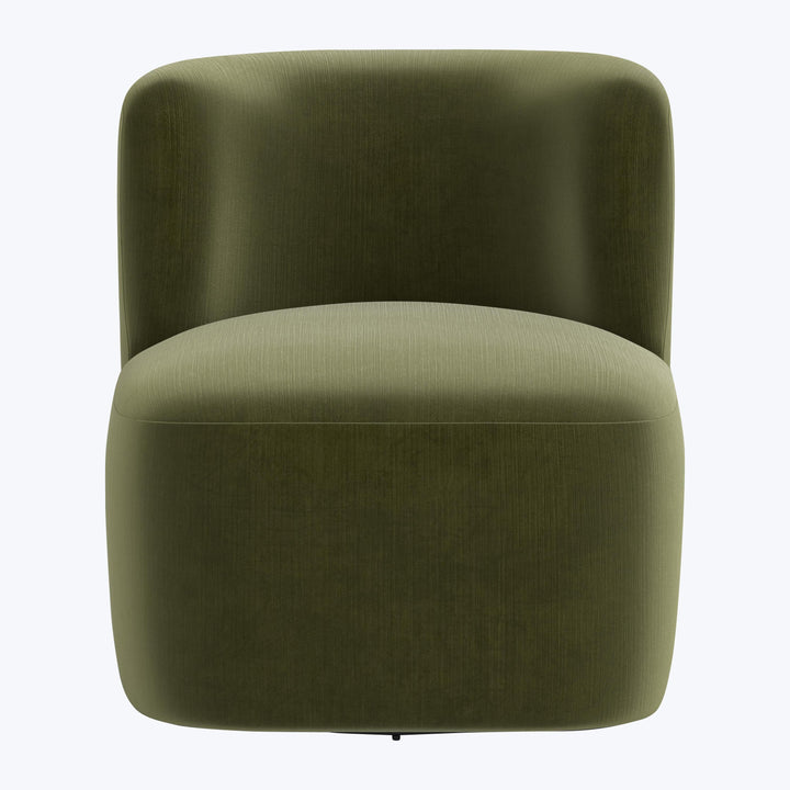 Nia Swivel Chair Performance Velvet Moss
