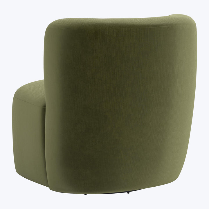 Nia Swivel Chair Performance Velvet Moss