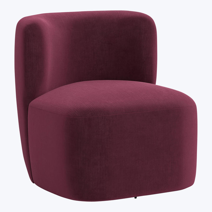 Nia Swivel Chair Performance Velvet Raisin