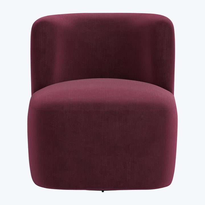 Nia Swivel Chair Performance Velvet Raisin
