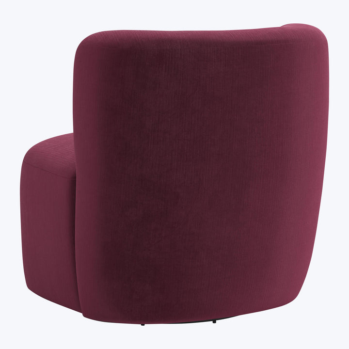 Nia Swivel Chair Performance Velvet Raisin