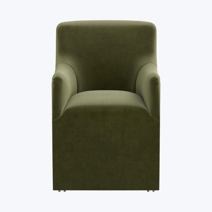Priya Dining Chair Performance Velvet Moss