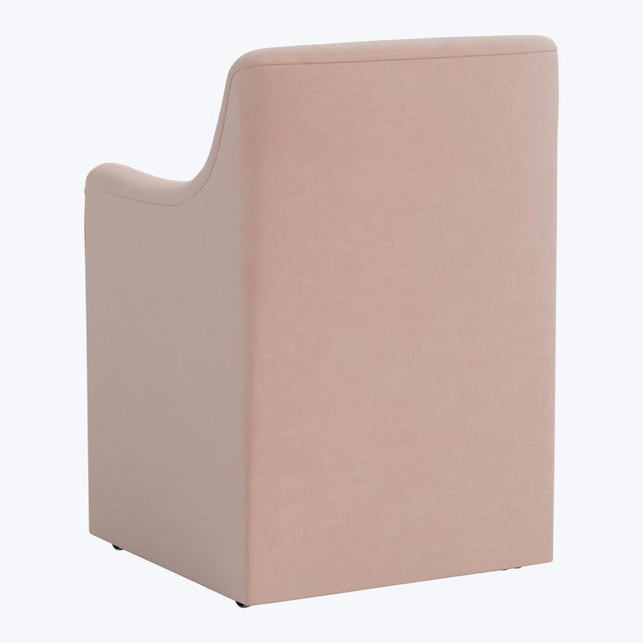 Priya Dining Chair Performance Velvet Pink Champagne