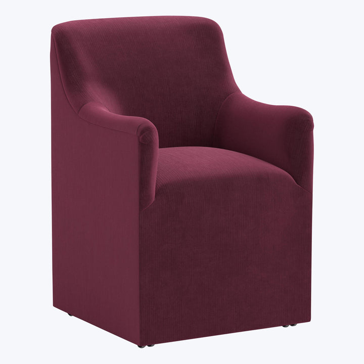 Priya Dining Chair Performance Velvet Raisin