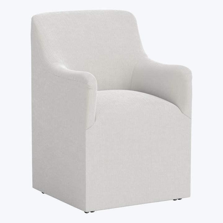 Priya Dining Chair Performance Velvet Snow