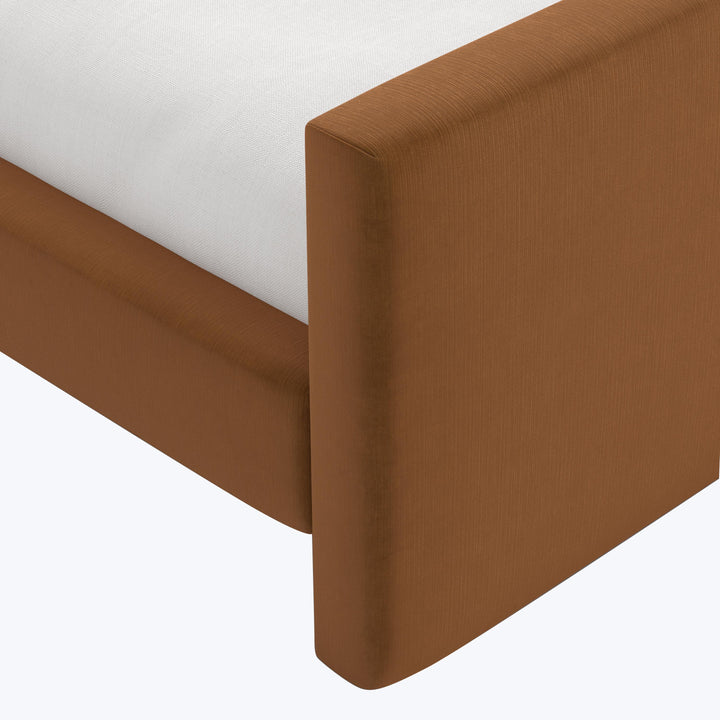 Alta Platform Bed Twin / Performance Velvet Copper