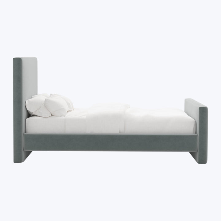 Alta Platform Bed Twin / Performance Velvet Lichen