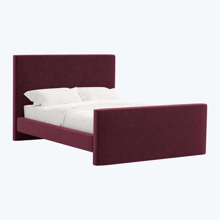 Alta Platform Bed Twin / Performance Velvet Raisin