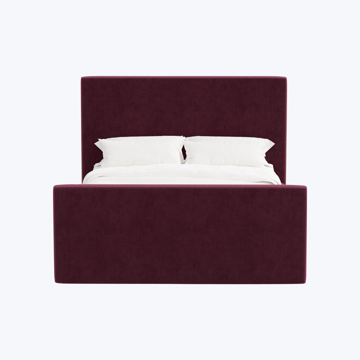 Alta Platform Bed Twin / Performance Velvet Raisin