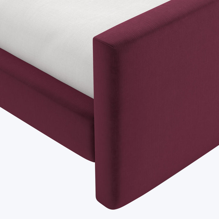 Alta Platform Bed Twin / Performance Velvet Raisin