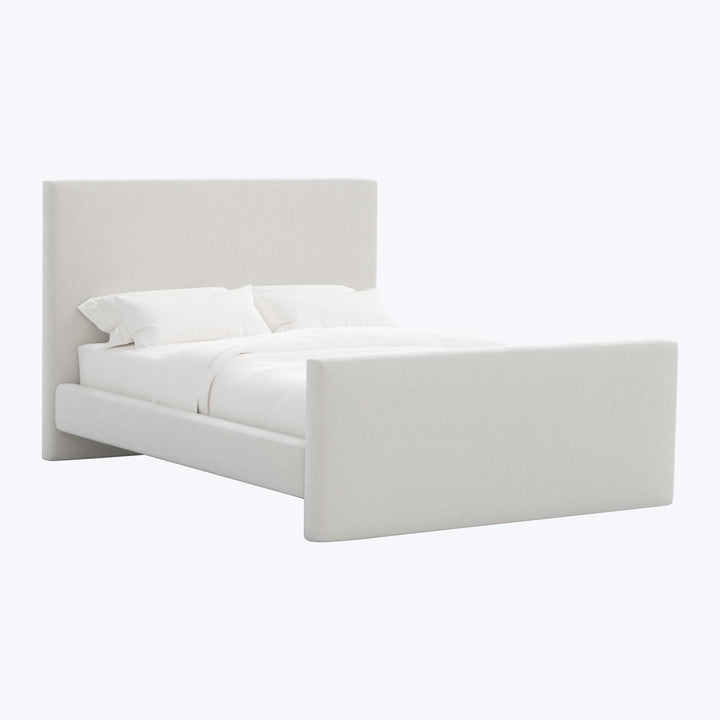 Alta Platform Bed Twin / Performance Velvet Snow