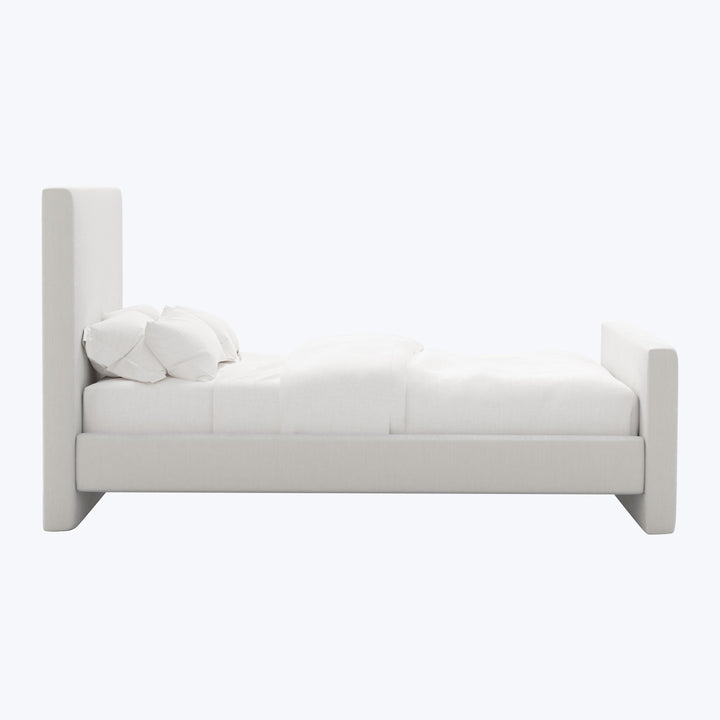 Alta Platform Bed Twin / Performance Velvet Snow