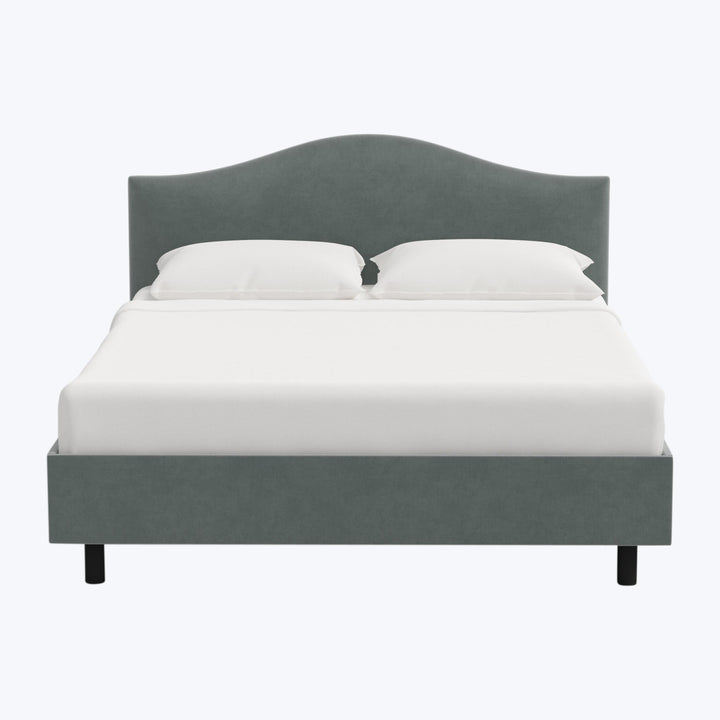 Wednesday Platform Bed Twin / Performance Velvet Lichen