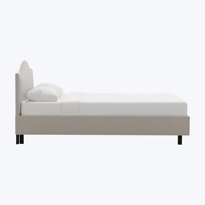 Wednesday Platform Bed Twin / Performance Velvet Mineral