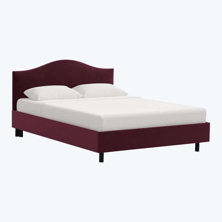 Wednesday Platform Bed Twin / Performance Velvet Raisin