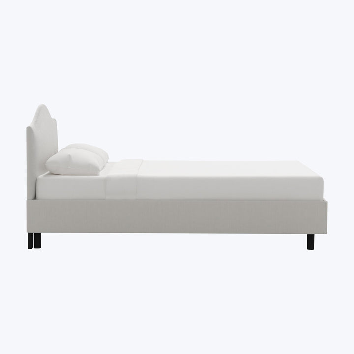 Wednesday Platform Bed Twin / Performance Velvet Snow