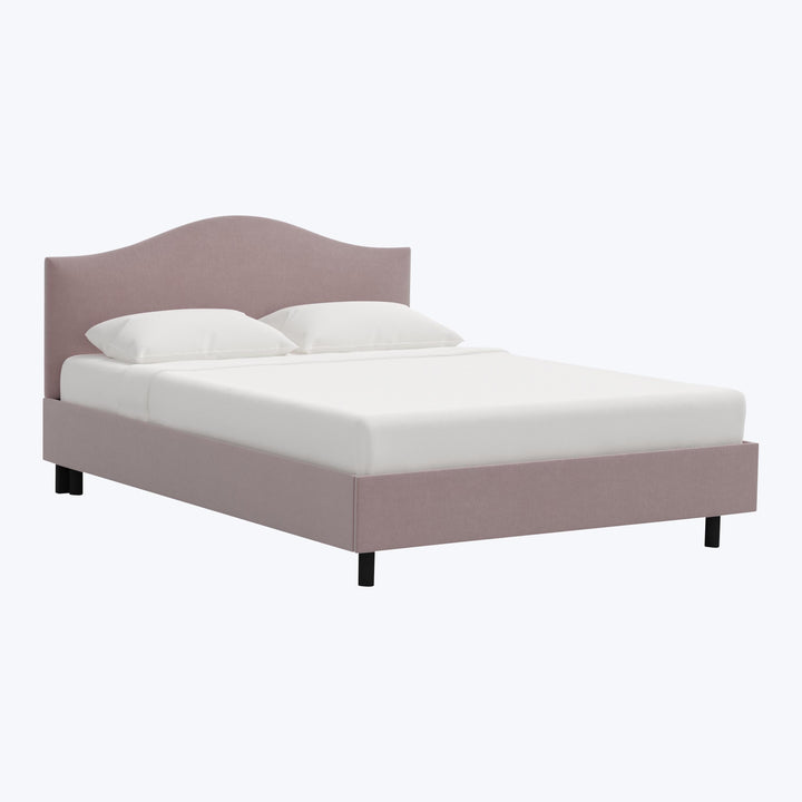 Wednesday Platform Bed Twin / Performance Velvet Plum Frost