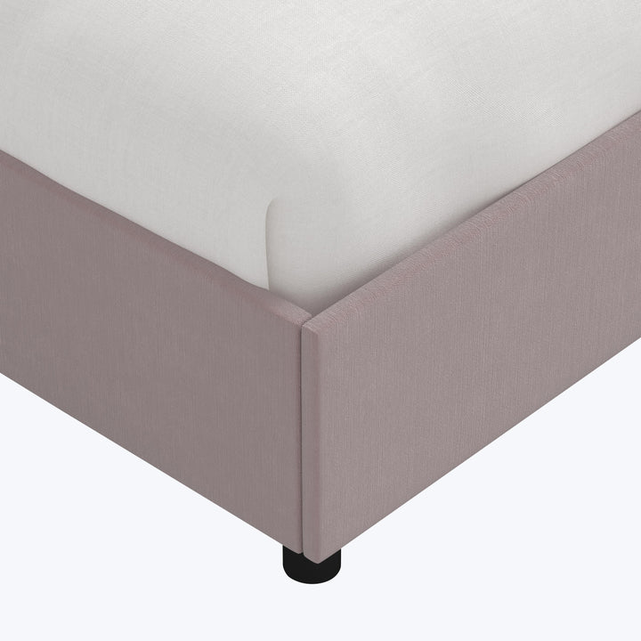 Wednesday Platform Bed Twin / Performance Velvet Plum Frost