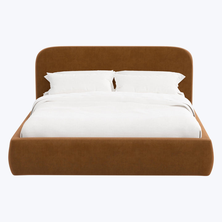 Emme Platform Bed Twin / Performance Velvet Copper