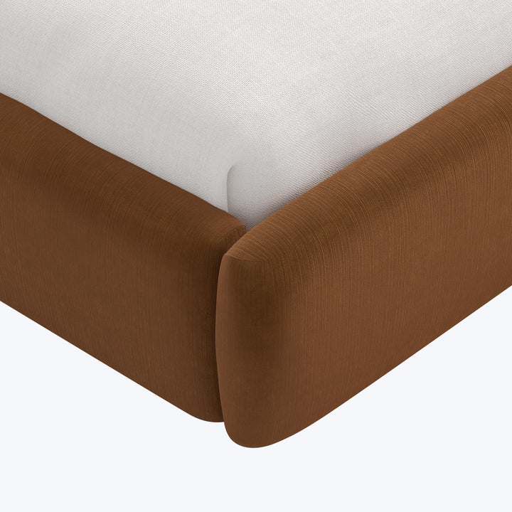 Emme Platform Bed Full / Performance Velvet Copper