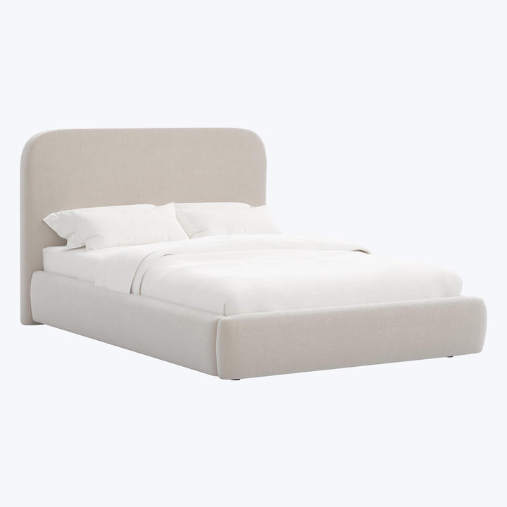 Emme Tall Platform Bed Twin / Performance Velvet Mineral