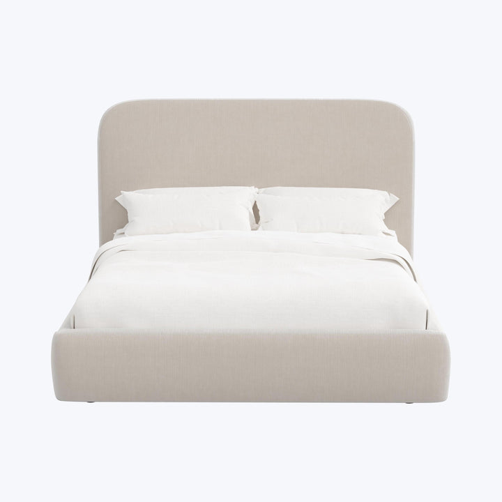 Emme Tall Platform Bed Twin / Performance Velvet Mineral