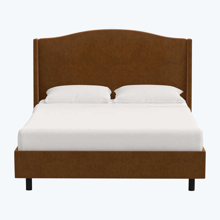 Ellis Platform Bed Twin / Performance Velvet Copper