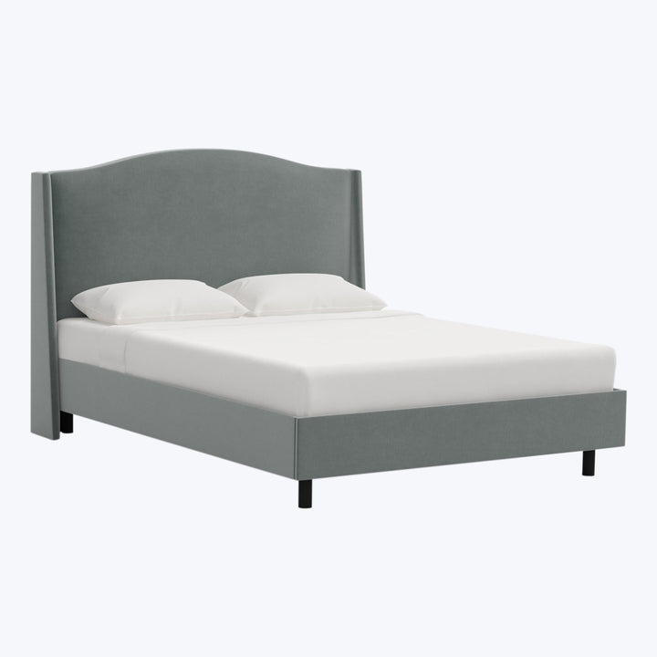 Ellis Platform Bed Full / Performance Velvet Lichen