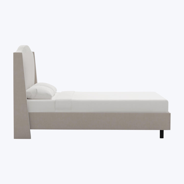 Ellis Platform Bed Twin / Performance Velvet Mineral