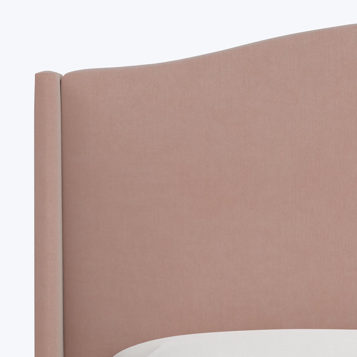 Ellis Platform Bed Twin / Performance Velvet Pink Champagne