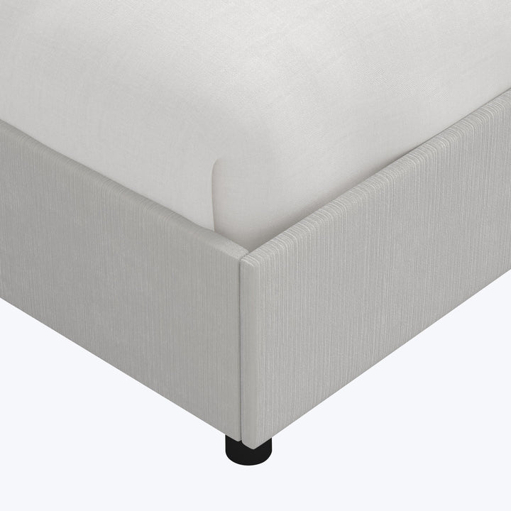 Ellis Platform Bed Twin / Performance Velvet Snow