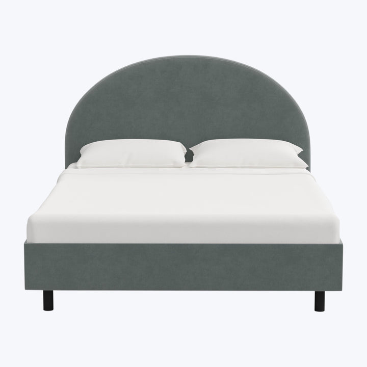 Solana Platform Bed Twin / Performance Velvet Lichen