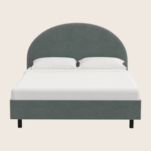 Solana Platform Bed Twin / Performance Velvet Snow - hover