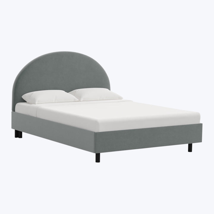 Solana Platform Bed Twin / Performance Velvet Lichen
