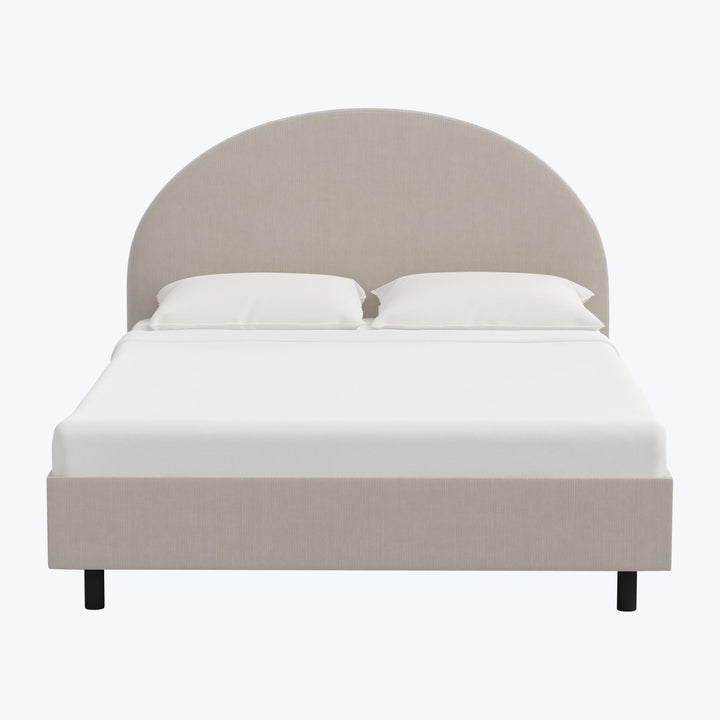 Solana Platform Bed Twin / Performance Velvet Mineral