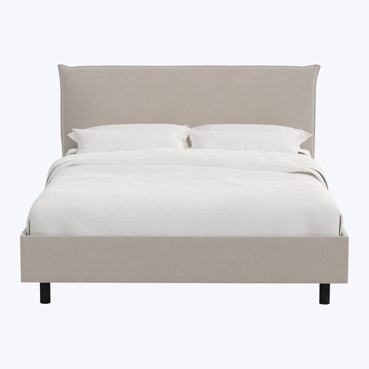 Willow Platform Bed Twin / Performance Velvet Mineral