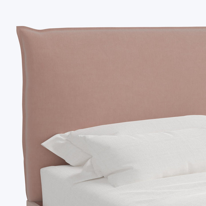 Willow Platform Bed Twin / Performance Velvet Pink Champagne