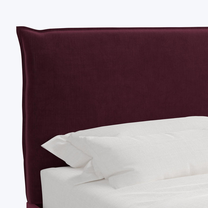 Willow Platform Bed Twin / Performance Velvet Raisin