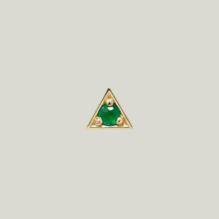 Cléo Triangle Emerald Single Stud