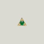 Cléo Triangle Emerald Single Stud