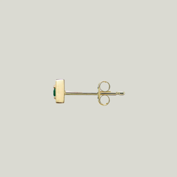 Cléo Triangle Emerald Single Stud