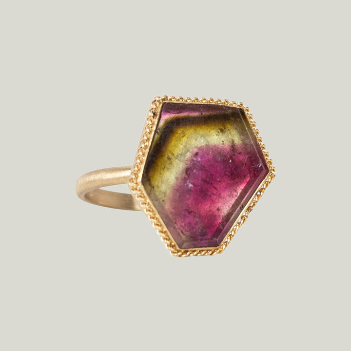 One of a Kind Abstract Tourmaline Ring