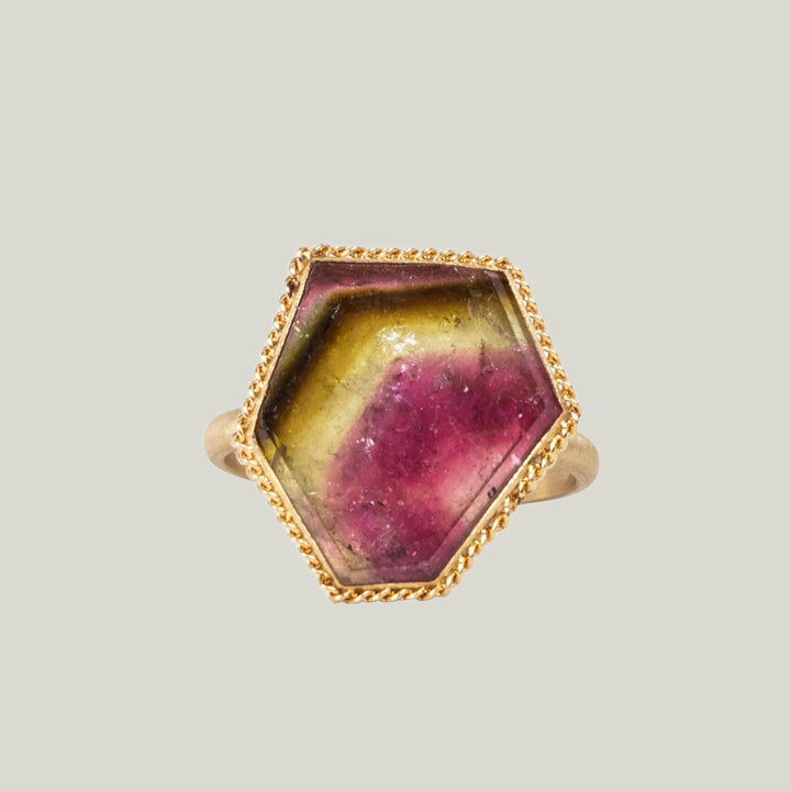 One of a Kind Abstract Tourmaline Ring