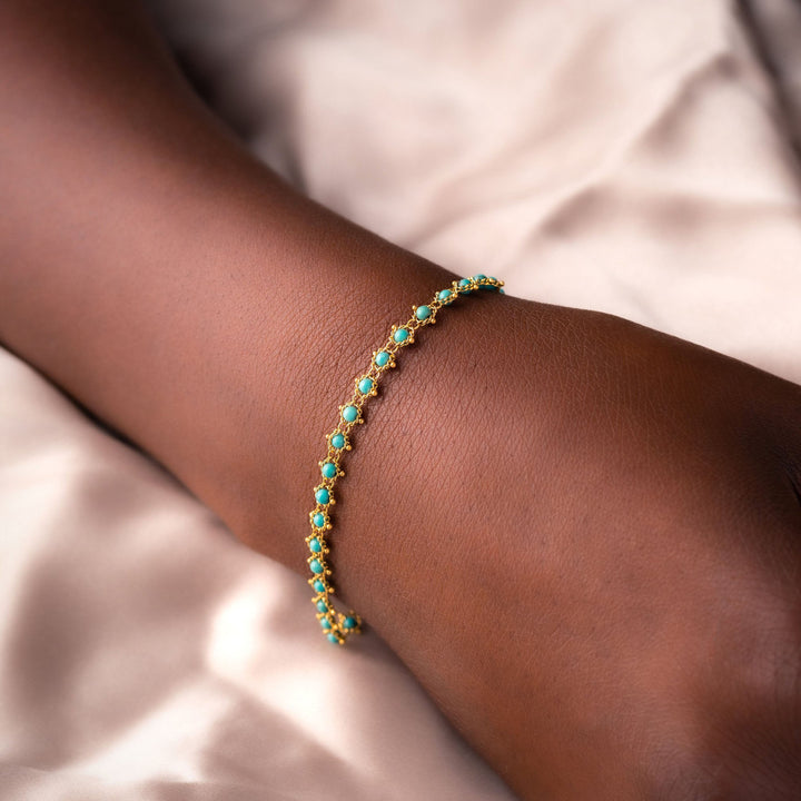 Textile Bracelet in Turquoise