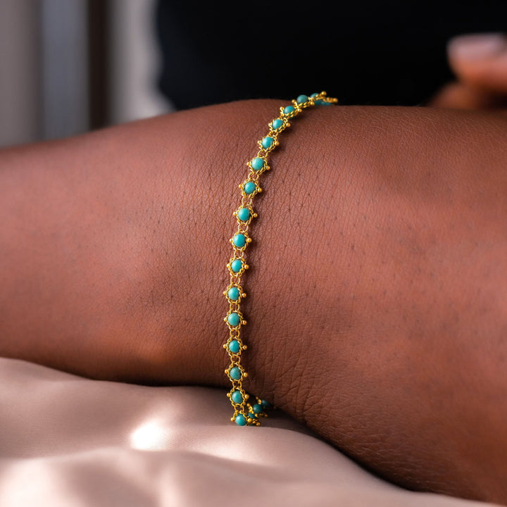 Textile Bracelet in Turquoise